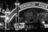 Horizontal Hemisfair Park at Night black and white Photos