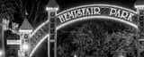 Panoramic Hemisfair Park at Night black and white Photos
