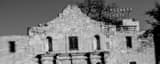 Panoramic Mission San Antonio de Valero black and white Photos