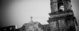 Panoramic Mission San Jose black and white Photos