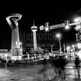 Square Pedestrians Cross East Commerce Street black and white Photos