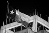 Horizontal The Texas Flag at Night Framed Photos