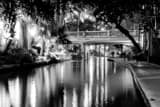 Horizontal The San Antonio River Walk black and white Photos
