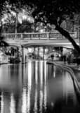 Vertical The San Antonio River Walk black and white Photos