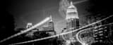 Panoramic Fun With Light and the Tower Life Building black and white Photos