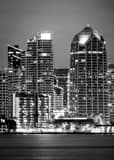 Vertical Downtown San Diego at Night Framed Photos
