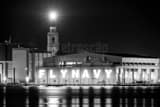 Horizontal The Fly Navy Building in the San Diego Harbor black and white Pictures