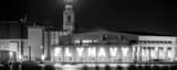 Panoramic The Fly Navy Building in the San Diego Harbor black and white Pictures