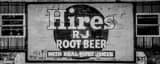 Panoramic The Hires Root Beer Sign black and white Photographs