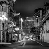 Square Looking Down Island Avenue from 4th Ave Framed Photos