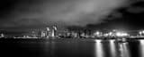 Panoramic The San Diego Skyline and Harbor under a Layer of Fog black and white Pictures