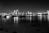 Horizontal The San Diego Skyline from the Coronado Island Ferry Landing black and white Photographs