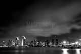 Horizontal The San Diego Skyline under a Marine Fog Layer Framed Photos