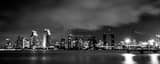 Panoramic The San Diego Skyline under a Marine Fog Layer Framed Photos