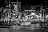 Horizontal The San Diego Light Rail Crossing in the Gaslamp Quarter Framed Photos