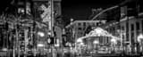 Panoramic The San Diego Light Rail Crossing in the Gaslamp Quarter Framed Photos