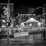 Square The San Diego Light Rail Crossing in the Gaslamp Quarter Framed Photos