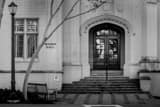 Horizontal The Ableist Entrance of Moses Hall black and white Photos