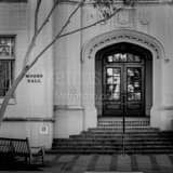 Square The Ableist Entrance of Moses Hall black and white Photos