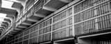 Panoramic An Alcatraz Cellblock black and white Photos