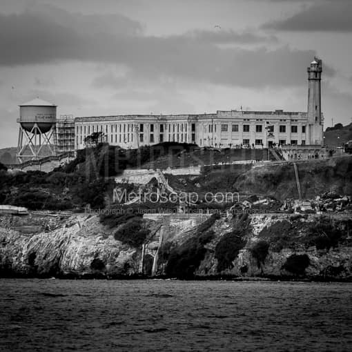 Alcatraz Island in the San Francisco Bay -- San Francisco Black and White Photos