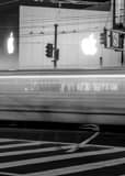 Vertical The Market Street at Stockton Apple Store black and white Photos
