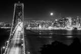 Horizontal The San Francisco Bay Bridge from Yerba Buena Island black and white Photos