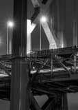 Vertical Traffic Decks on the Bay Bridge black and white Photos