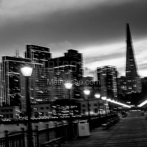 A Blurry Look at Pier 7 in San Francisco -- San Francisco Black and White Photos