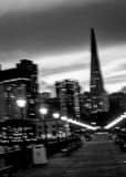 Vertical A Blurry Look at Pier 7 in San Francisco black and white Photos