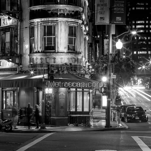 The Famous Cafe Zoetrope -- San Francisco Black and White Photos