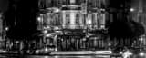 Panoramic Cafe Zoetrope at Columbus Drive and Kearny at Night black and white Photos