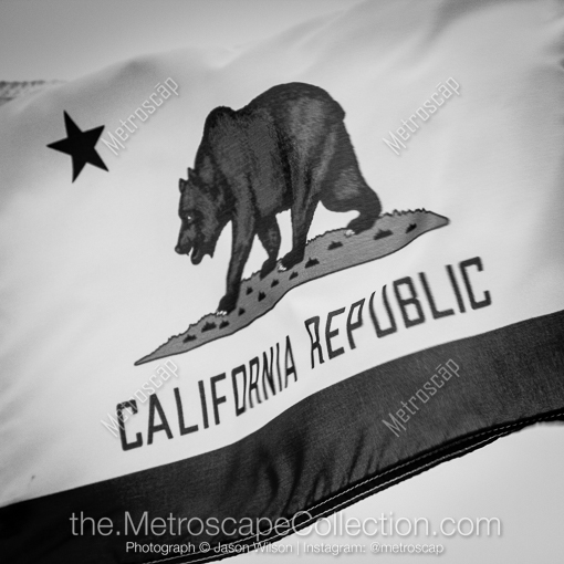 The California Soviet Socialist Republic Flag -- San Francisco Black and White Photos