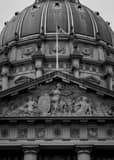 Vertical The San Francisco City Hall Dome landscape black and white Photography