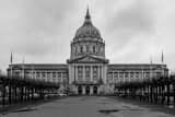 Horizontal San Francisco City Hall black and white Photos