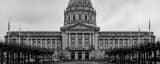 Panoramic San Francisco City Hall black and white Photos