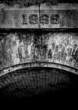 Vertical A Civil War Era Tunnel on Alcatraz Island black and white Photos