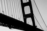 Horizontal Up Close and Personal with the Golden Gate Bridge black and white Photos