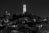 Horizontal Coit Tower from Russian Hill black and white Photos