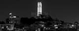 Panoramic Coit Tower from Russian Hill black and white Photos