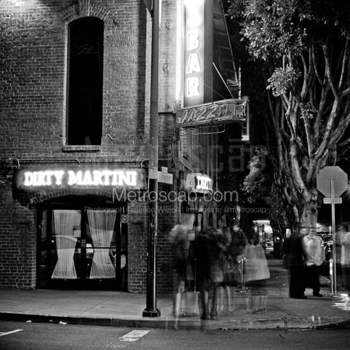 The Dirty Martini Bar -- San Francisco Black and White Photos