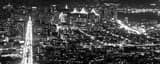 Panoramic San Francisco at Night black and white Photos