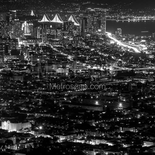 San Francisco at Night -- San Francisco Black and White Photos