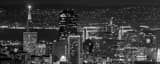 Panoramic Downtown San Francisco at Night black and white Photos