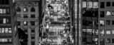 Panoramic Downtown San Francisco Traffic at Night black and white Photos