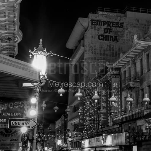 The Empress of China in Chinatown -- San Francisco Black and White Photos