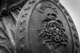 Horizontal The Eureka Shield of Pioneer Monument black and white Photos