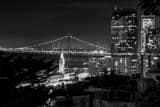 Horizontal San Francisco Ferry Building from Telegraph Hill black and white Photos