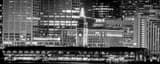 Panoramic The Ferry Building at Night black and white Photos