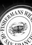 Vertical The Iconic Fishermans Wharf Sign black and white Photos